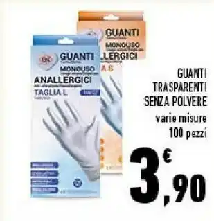 Conad Guanti Transparenti Senza Polvere offerta