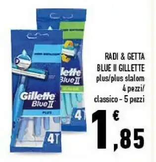 Conad Gillette Blue 2 Radi Getta Plus offerta