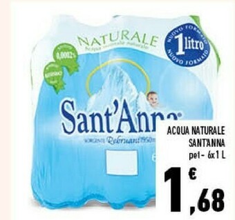 Conad Sant'anna Acqua Minerale Naturale offerta