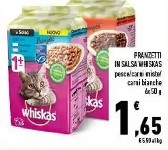 Conad Whiskas Pranzetti In Salsa offerta