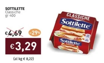 Prezzemolo e Vitale SOTTILETTE Classiche gr 400 offerta