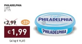 Prezzemolo e Vitale PHILADELPHIA Light gr 175 offerta