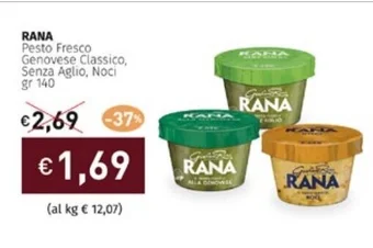 RANA Pesto Fresco Genovese Classico, Senza Aglio, Noci gr 140