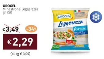 Prezzemolo e Vitale OROGEL Minestrone Leggerezza gr 750 offerta