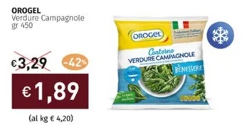 Prezzemolo e Vitale OROGEL Verdure Campagnole gr 450 offerta