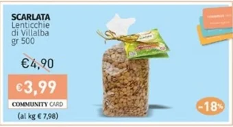 Prezzemolo e Vitale SCARLATA Lenticchie di Villalba gr 500 offerta