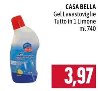 Famila Market CASA BELLA Gel Lavastoviglie Tutto in 1 Limone ml 740 offerta