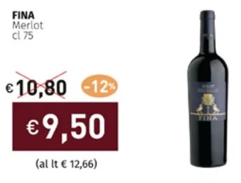Prezzemolo e Vitale FINA Merlot cl 75 offerta