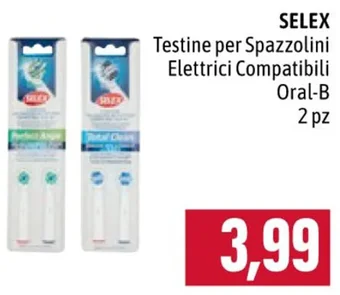 Famila Market SELEX Testine per Spazzolini Elettrici Compatibili Oral-B 2pz offerta