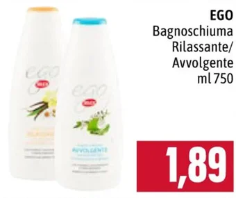 Famila Market EGO Bagnoschiuma Rilassante/ Avvolgente ml 750 offerta