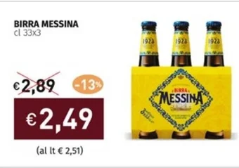 Prezzemolo e Vitale BIRRA MESSINA cl 33x3 offerta