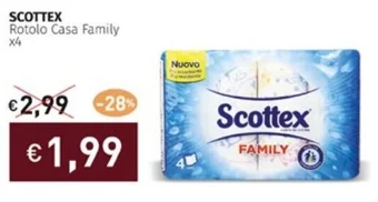 Prezzemolo e Vitale SCOTTEX Rotolo Casa Family x4 offerta