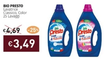 Prezzemolo e Vitale BIO PRESTO Lavatrice Classico, Color 25 Lavaggi offerta
