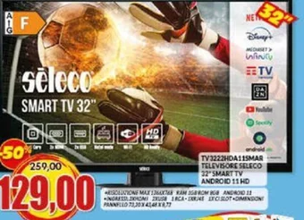 Risparmio Casa TELEVISORE SELECO 32 SMART TV ANDROID 11 HD offerta