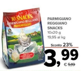 Todis PARMIGIANO REGGIANO SNACKS 10x20 g offerta