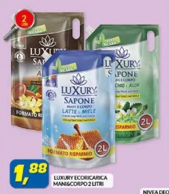 Risparmio Casa LUXURY ECORICARICA MANI&CORPO 2 LITRI offerta