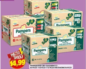 PAMPERS BABY DRY QUADRIPACCO