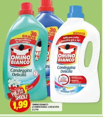 Risparmio Casa OMINO BIANCO CANDEGGINA DELICATA 2 LITRI offerta