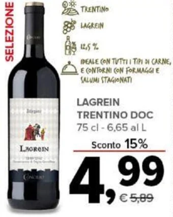 Todis LAGREIN TRENTINO DOC 75 cl offerta