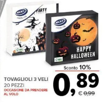 Todis TOVAGLIOLI 3 VELI 20 PEZZI offerta