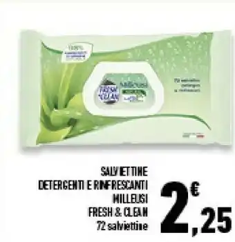 Conad Fresh & Clean Salviettine Detergenti E Rinfrescanti Milleusi offerta