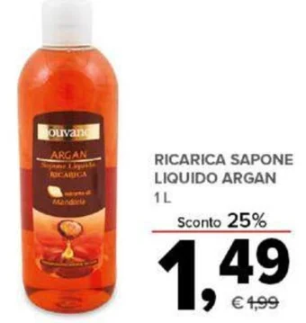 Todis RICARICA SAPONE LIQUIDO ARGAN 1 L offerta