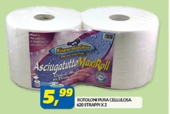 ROTOLONI PURA CELLULOSA 620 STRAPPI X 2