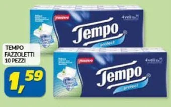 Risparmio Casa TEMPO FAZZOLETTI 10 PEZZI offerta