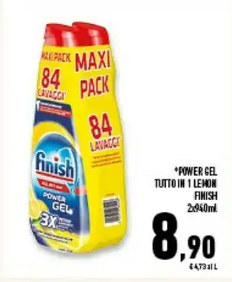 Conad Finish Power Gel Tutto In 1 Lemom offerta