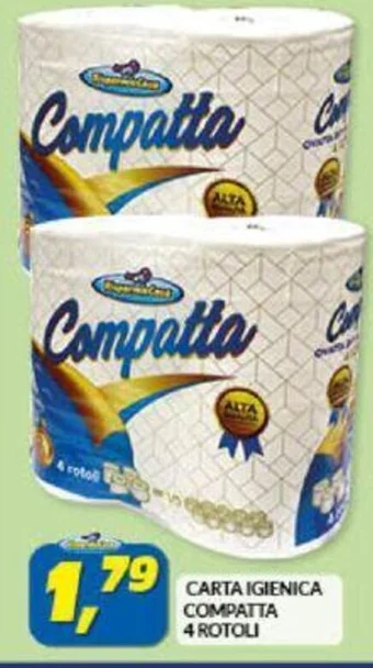 Risparmio Casa CARTA IGIENICA COMPATTA 4 ROTOLI offerta