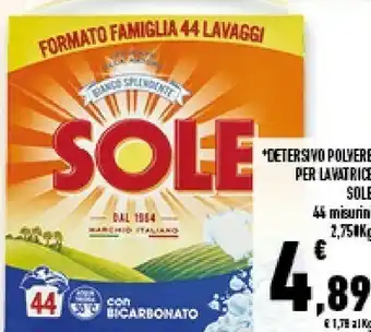 Conad Sole Detersivo Polvere Per Lavatrice offerta