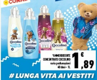 Conad Coccolino Ammorbidente Concentrato offerta