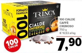 Todis 100 CIALDE CAFFÈ CREMOSO 750 G offerta
