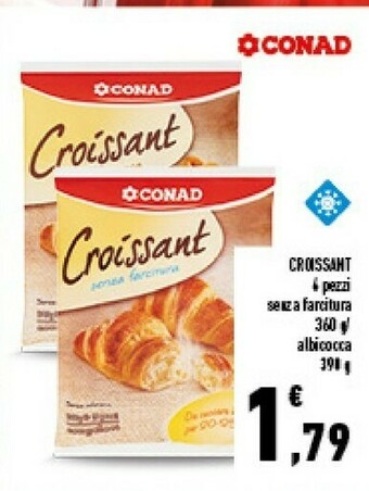 Conad Conad - Croissant All'Albicocca 390 G(ml) offerta
