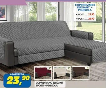Risparmio Casa COPRIDIVANO ELEGANT 3 POSTI + PENISOLA offerta