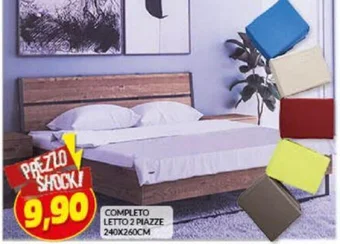 Risparmio Casa COMPLETO LETTO 2 PIAZZE 240X260CM offerta