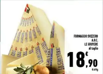 Conad Le Gruyere Formaggio Svizzero offerta