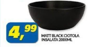 Risparmio Casa MATT BLACK CIOTOLA INSALATA 2000ML offerta