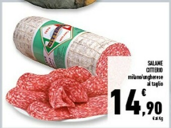 Conad Citterio Salame Milano offerta