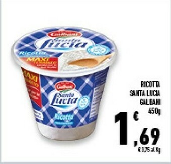 Conad Galbani Ricotta Santa Lucia 450 G(ml) offerta