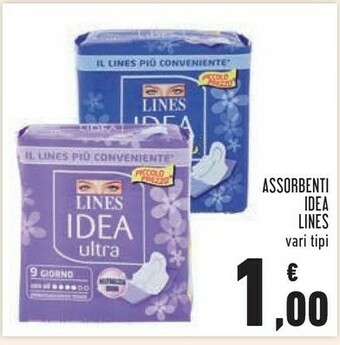 Conad Lines Seta Ultra Con Ali Salviettine Detergenti 11 Pezzo(i) offerta