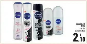 Conad Nivea Black & White Invisible Clear Donna Deodorante Spray 150 Ml offerta
