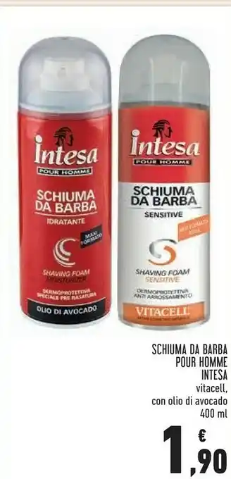 Conad Intesa Schiuma Da Barba Vitacell 400 Ml offerta