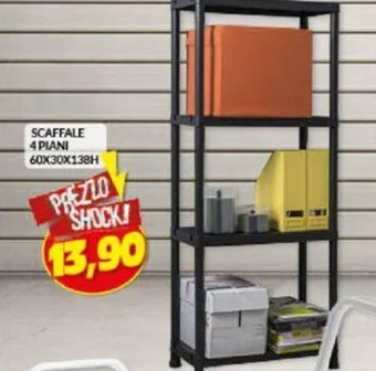 Risparmio Casa SCAFFALE 4 PIANI 60X30X138H offerta