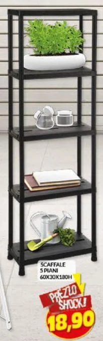 Risparmio Casa SCAFFALE 5 PIANI 60X30X180H offerta