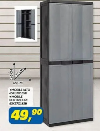 Risparmio Casa MOBILE ALTO 65X37X165H .MOBILE PORTASCOPE 65X37X165H offerta