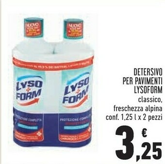 Conad Lysoform Detersivo Per Pavimenti Classico 2500 Ml offerta