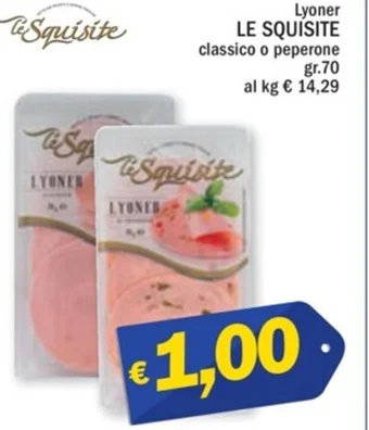 Ard Discount Lyoner LE SQUISITE classico o peperone gr.70 offerta