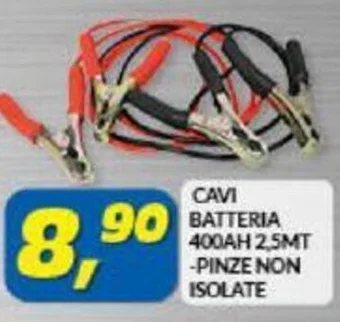 Risparmio Casa CAVI BATTERIA 400AH 2,5MT -PINZE NON ISOLATE offerta