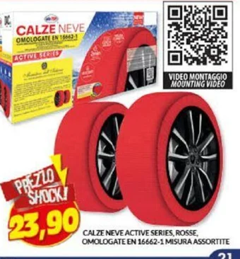 Risparmio Casa CALZE NEVE ACTIVE SERIES, ROSSE, OMOLOGATE EN 16662-1 MISURA ASSORTITE offerta